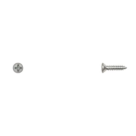 Sheet Metal Screw, #6 x 1/2 in, Zinc Plated Oval Head Phillips Drive MPN:533PK