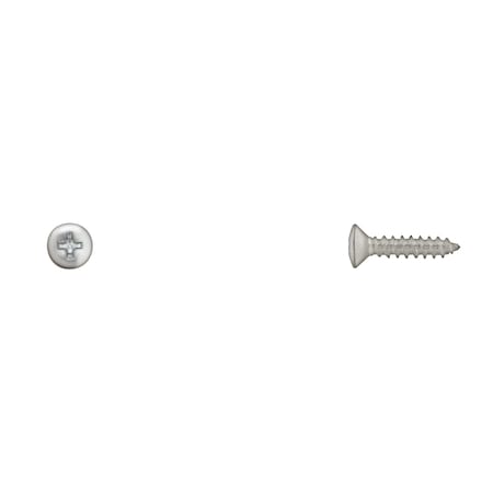 Sheet Metal Screw, #8 x 3/4 in, Zinc Plated Oval Head Phillips Drive MPN:542PK