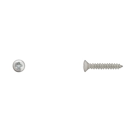 Sheet Metal Screw, #8 x 1 in, Zinc Plated Oval Head Phillips Drive MPN:545PK10