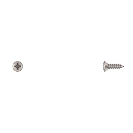 Sheet Metal Screw, #6 x 1/2 in, Chrome Plated Oval Head Phillips Drive MPN:6293PK