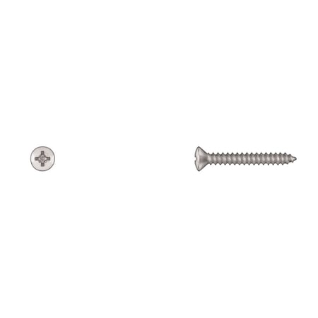 Sheet Metal Screw, #6 x 1 in, Chrome Plated Oval Head Phillips Drive MPN:6295PK