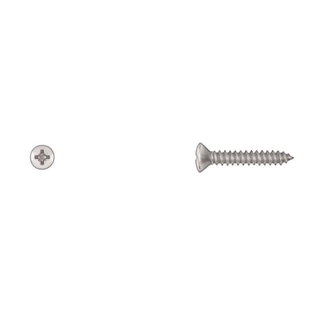 Sheet Metal Screw, #8 x 1 in, Chrome Plated Oval Head Phillips Drive MPN:6302PK