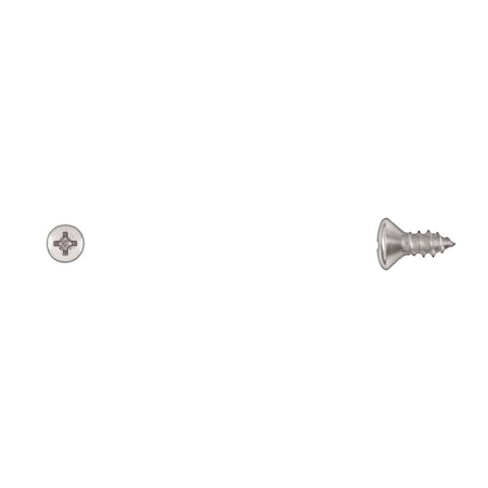 Sheet Metal Screw, #10 x 1/2 in, Chrome Plated Oval Head Phillips Drive MPN:6307PK