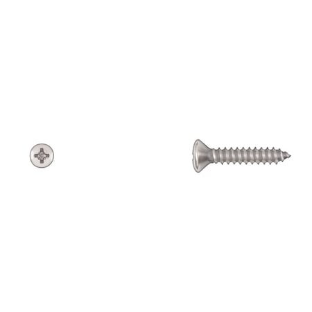Sheet Metal Screw, #10 x 1 in, Chrome Plated Oval Head Phillips Drive MPN:6309PK
