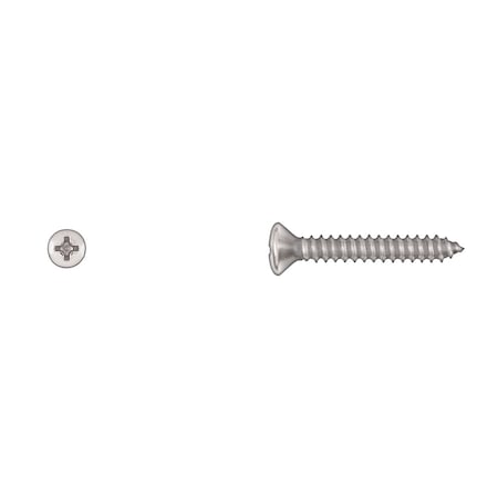 Sheet Metal Screw, #10 x 1-1/4 in, Chrome Plated Oval Head Phillips Drive MPN:6310PK