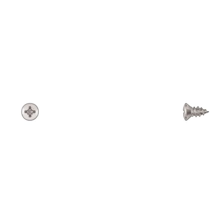 Sheet Metal Screw, #8 x 3/8 in, Chrome Plated Oval Head Phillips Drive MPN:6399PK