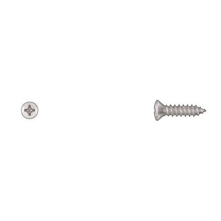 Sheet Metal Screw, #10 x 3/4 in, Chrome Plated Oval Head Phillips Drive MPN:6410PK