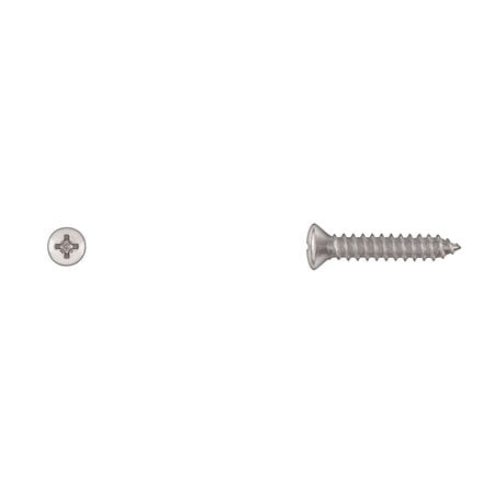 Sheet Metal Screw, #10 x 1 in, Chrome Plated Oval Head Phillips Drive MPN:6411PK