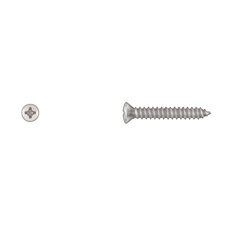 Sheet Metal Screw, #10 x 1-1/4 in, Chrome Plated Oval Head Phillips Drive MPN:6412PK
