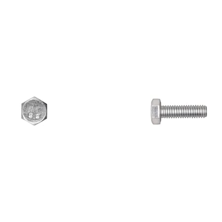 Class 8.8, M6-1.00 Hex Head Cap Screw, Zinc Plated Steel, 20 mm L MPN:877PK10