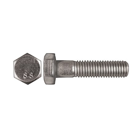 Class 8.8, M12-1.75 Hex Head Cap Screw, Bright Zinc Steel, 50 mm L MPN:906PK