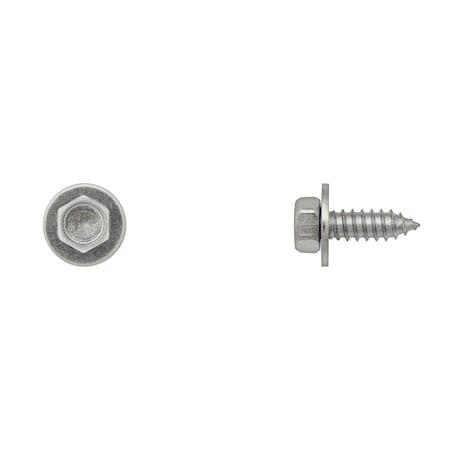 Sheet Metal Screw, #14 x 3/4 in, Zinc Plated Steel Flange Hex Head External Hex Drive MPN:9869PK