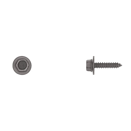 Sheet Metal Screw, M4.2-1.41 x 20 mm, Black Flange Hex Head External Hex Drive MPN:9888PK