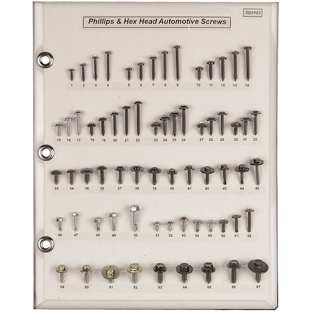 Sheet Metal Screw, Hex Head Phillips Drive MPN:SB0103