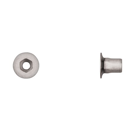 Nut Insert, M6-1.00 Thrd Sz, Hex, Steel, Zinc Plated MPN:12445PK