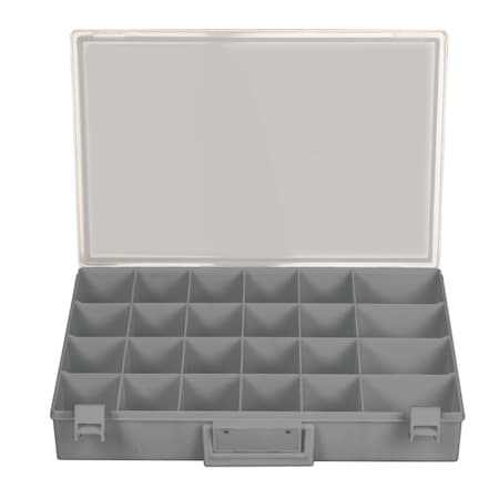 Lrg Gray Tray W/Clr Lid 24 Hole W/Latches MPN:80123GC