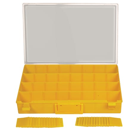 Ylw Lrg Tray W/Clr Lid Adj 32 Hole W/Latches MPN:80132YC