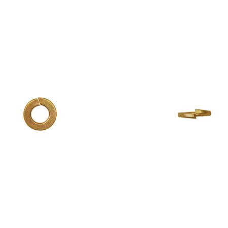 Split Lock Washer, For Screw Size 1/4 in Zinc Yellow Finish MPN:11806PK