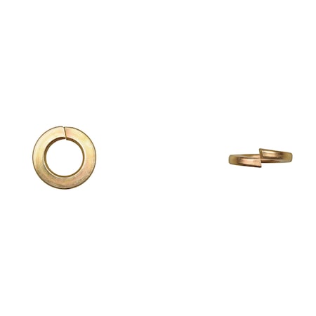 Split Lock Washer, For Screw Size 3/8 in Zinc Yellow Finish MPN:11808PK