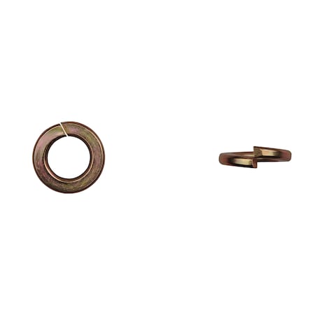 Split Lock Washer, For Screw Size 7/16 in Zinc Yellow Finish MPN:11809PK