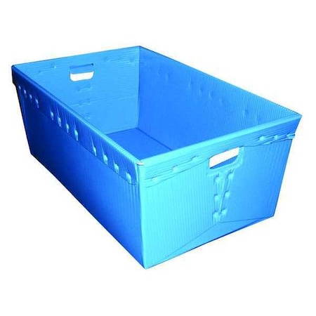 Nestable Storage Container, 7.6 gal, 18 in L x 13 in W x 12 in H, Blue, Polyethylene, 3 PK MPN:39812L