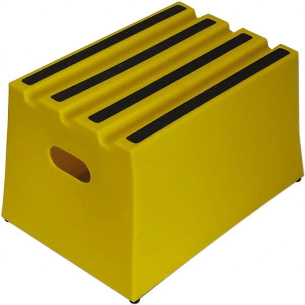Step Stand Stool: 1 Step, Plastic, Yellow MPN:ST18-14