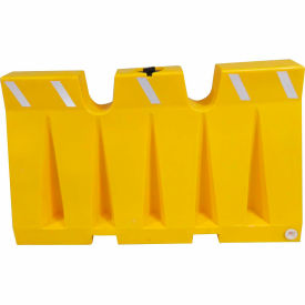 6'L Traffic Barrier Polyethylene Yellow TB-6T-14