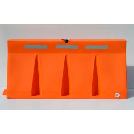 6'L Traffic Barrier Polyethylene Orange TB6-10