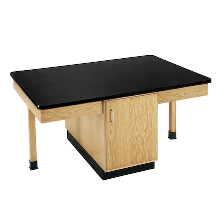 4 Station Table, Red Oak, Wood Surface, 66