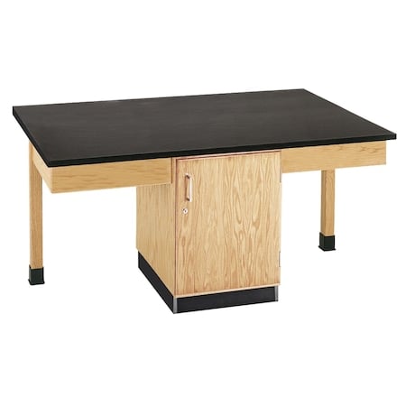 4 Station Table, Red Oak, Wood Surface, 66