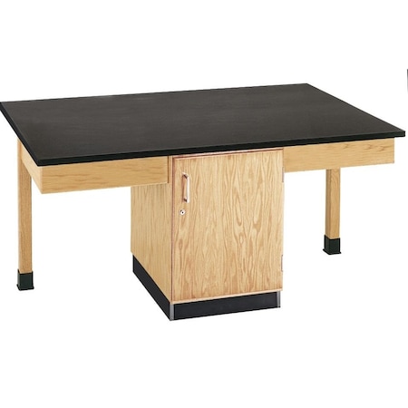 4 Station Table, Red Oak, Wood Surface, 66
