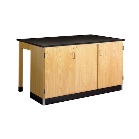 Kinetic Lab Station, Oak, Wood Frame, 68 in W, Red MPN:2926KF
