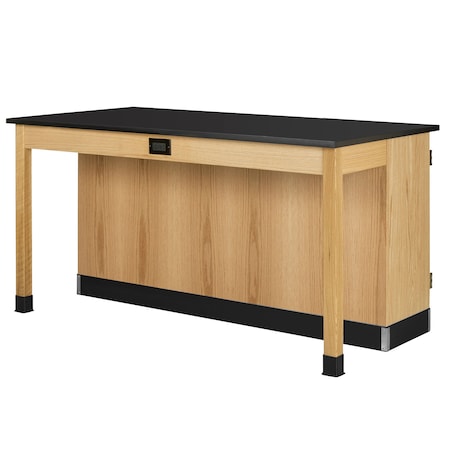 Kinetic Lab Station, Oak, Wood Frame, 68 in W, Red MPN:2964KF