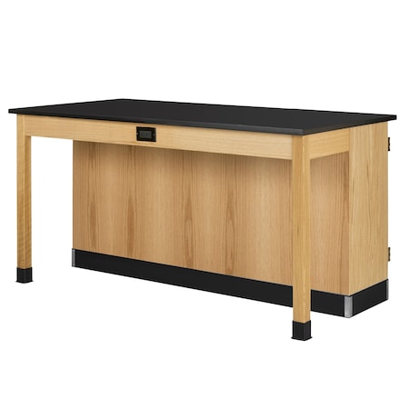 Kinetic Lab Station, Oak, Wood Frame, 68 in W, Red MPN:2966KF