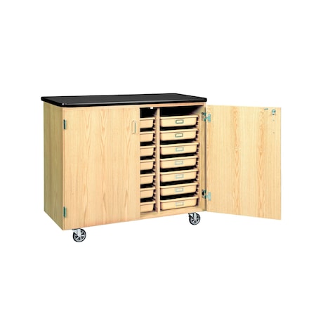 Mobile Tote Storage Cabinet, Wood, 176 lb. MPN:4751K