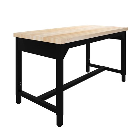 Lab Workbench, 16 ga Steel Frame, 60 in W, Black MPN:AMS60305B