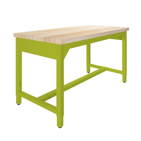 Lab Workbench, 16 ga Steel Frame, 60 in W, Lime MPN:AMS60305L