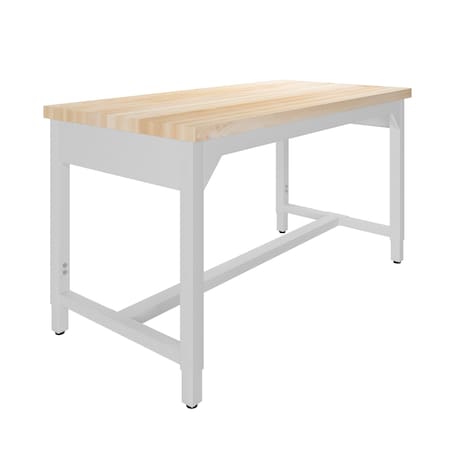 Lab Workbench, 16 ga Steel Frame, 72 in W, Light Gray MPN:AMS72305G