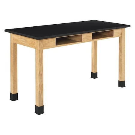 Compartment Table, Red Oak, Wood Surface, 24