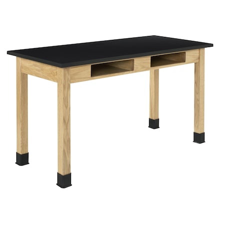 Compartment Table, Oak, Wood Frame, 54 in W, Oak MPN:C7206K30N