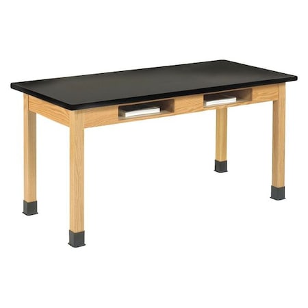 Compartment Table, Red Oak, Wood Surface, 72