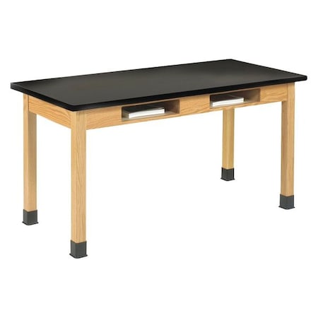 Compartment Table, Red Oak, Wood Surface, 60