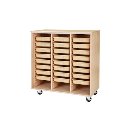 Tote Storage Cabinet, Maple, 184 lb. MPN:MTTC-4824M