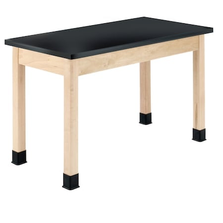 Plain Apron Table, Red Oak, Wood Surface, 48