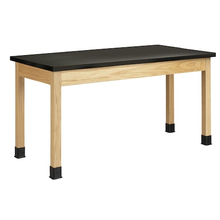 Plain Apron Table, Oak, Wood Frame, 60 in W, Oak MPN:P7146K30N