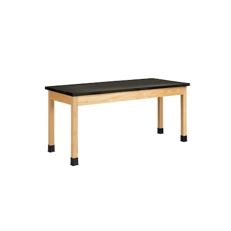 Plain Apron Table, Oak, Wood Frame, 72 in W, Oak MPN:P7152K30N