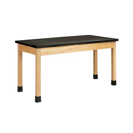Plain Apron Table, Oak, Wood Frame, 72 in W, Oak MPN:P7154K30N