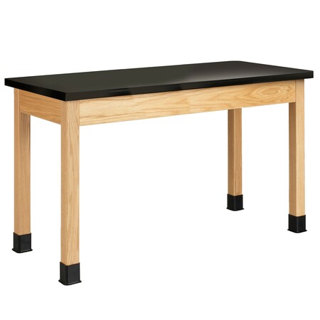Plain Apron Table, Oak, Wood Frame, 54 in W, Oak MPN:P7206K30E
