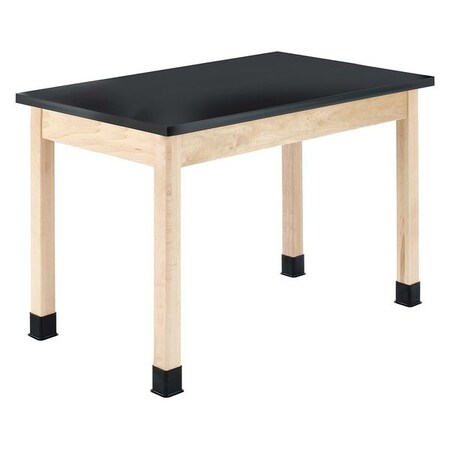 Plain Apron Table, Red Oak, Wood Surface, 60