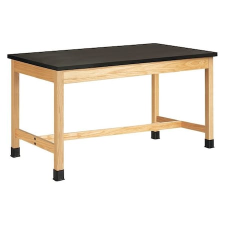 Plain Apron Table, Red Oak, Wood Surface, 72